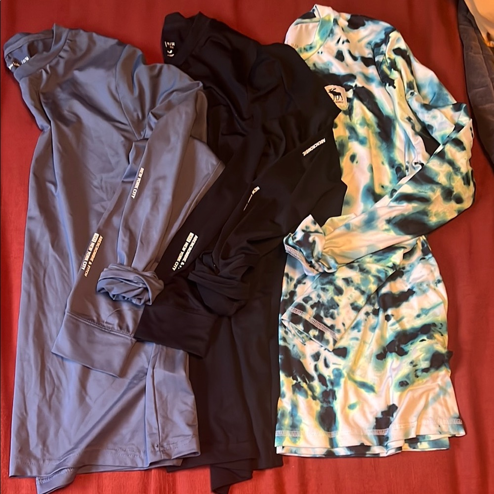 Abercrombie Kids Set of 3 Long Sleeve Active Tops